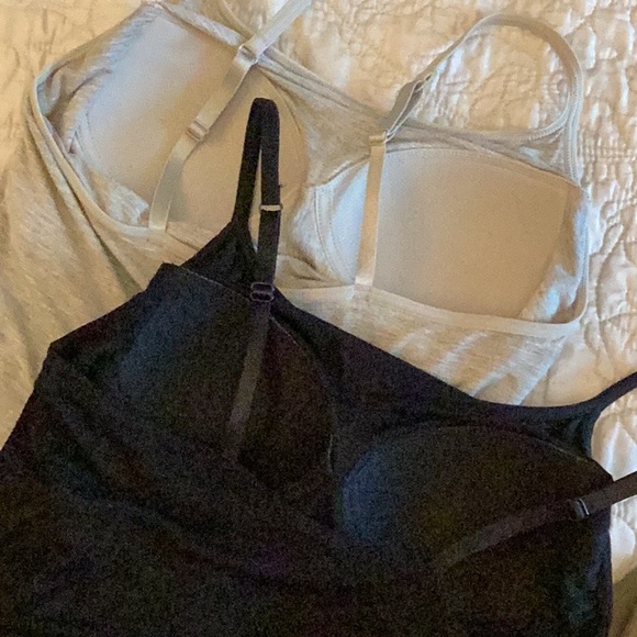 Women's Tank Tops with Built-in Bra (3 pc: blk, gray, olive) Small - Picture 8 of 8